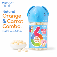 Collation pour bébé aromatisée aux fruits Aimo - Sucrée, délicieuse, saine, nutritive, riche en probiotiques, texture semi-molle, durée de conservation de 12 mois, boîte de 22 g