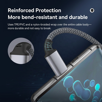 Câble de charge rapide USB-C 60W avec résistance de sécurité intégrée par le fabricant, longueurs 0,5m, 1m, 2m, 3m, 3ft, 6ft, 9ft pour téléphones mobiles