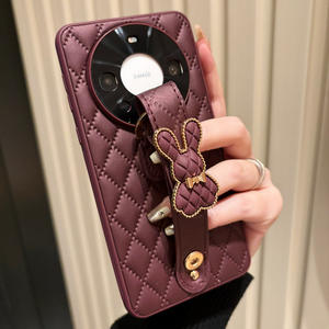 เคสโทรศัพท์สไตล์กริลสำหรับ <span class=keywords><strong>iPhone</strong></span> 16 PRO MAX 15 14 13ลายดอกไม้สุดหรูสำหรับผู้หญิงพร้อมสายคล้อง & ขาตั้ง - Product Image 2