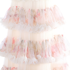 <span class=keywords><strong>Falda</strong></span> Midi de Verano con Estampado Floral, Estilo Casual para Vacaciones, <span class=keywords><strong>Falda</strong></span> de Gasa con Volantes - Product Image 6