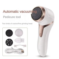 Lime électrique pour les pieds pour éliminer les peaux mortes, les cors, les callosités, machine de pédicure sous vide, outils étanches, lime pour les pieds USB, affichage LED