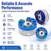 High Accuracy Temperature Transmitter Module 0.2%FS 4-20mA PT100 for Process Control