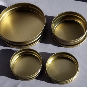 Premium boîte vide en fer blanc <span class=keywords><strong>100G</strong></span> 250G stockage de <span class=keywords><strong>Caviar</strong></span> en étain doré rond - Product Image 5