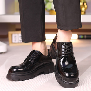 Formal <strong>UK</strong> 38-44 Two-layer EVA Rubber Black Office Men's Leather Loafers Embroidered <strong>Shoes</strong> - Product Image 2
