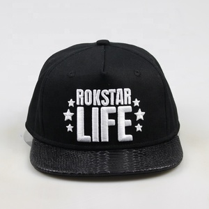 Custom Made <strong>Personalised</strong> Oem Old School Leather Strap Mens Snakeskin Snapback Caps <strong>Hats</strong> - Product Image 2