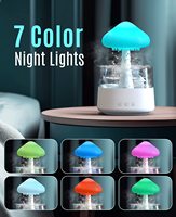Nouvel arrivage d'humidificateur de nuage de pluie diffuseur d'air d'huiles essentielles d'aromathérapie goutte à goutte 450ml humidificateur de champignon 7 couleurs
