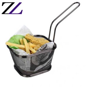 Equipo de comida rápida, alta calidad, pan, pollo, alas, hamburguesa, acero inoxidable, alambre negro, fruta, patatas fritas, cesta de soporte - Product Image 3