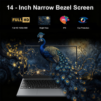 Nouveautés 2025 Ordinateur portable 14 pouces Intel N5095 16 Go 512 Go SSD 1080P Léger pour usage professionnel En stock