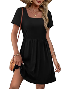 Nouvelle Robe Mini Sans Manches Coupe A-line Slim Respirante Lavée avec Motif Imprimé Simple pour l'Été de Luxe Enterprises - Product Image 2
