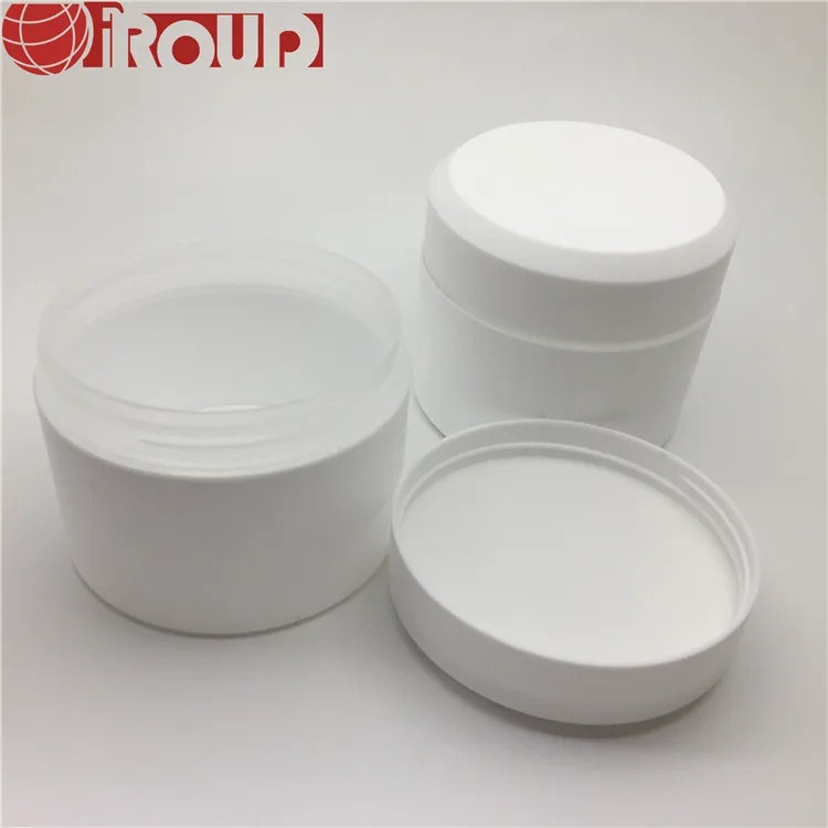 250ML Double Wall Plastic Jars with PP Base Cosmetics Targeted Durable and Stylish