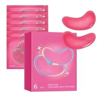 Masques hydratants en gel pour les yeux, patchs raffermissants sous les yeux, patchs éclaircissants pour la peau des yeux, patchs au collagène rose pour les cernes