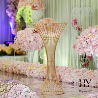 Support floral en métal ajouré de haute qualité au design moderne, personnalisable et durable, pour présentation florale, mariage, maison, fête, événement, table