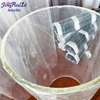 Tuyau en polycarbonate transparent en PMMA de grand diamètre personnalisé, tube en acrylique