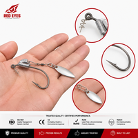 Échantillon Gratuit Hameçon Simple à Large Ouverture en Forme de Poisson avec Tête Plombée, Lame Rotative et Clip à Ressort pour la Pêche en Gros