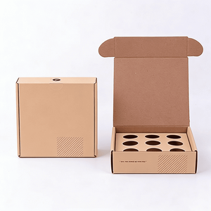 Soluzione Personalizzata per Produttori: Scatola di Spedizione in Carta Kraft con 8 Scomparti, Stampa Logo, Confezione per Capsule di Caffè - Product Image 4