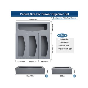 Drawer <b>Storage</b> <b>Box</b> For Knife Fork Spoon Organizer Rectangular Space Saving 41x31x5 Cm Built In <b>Kitchen</b> Cabinet Tray - Product Image 5