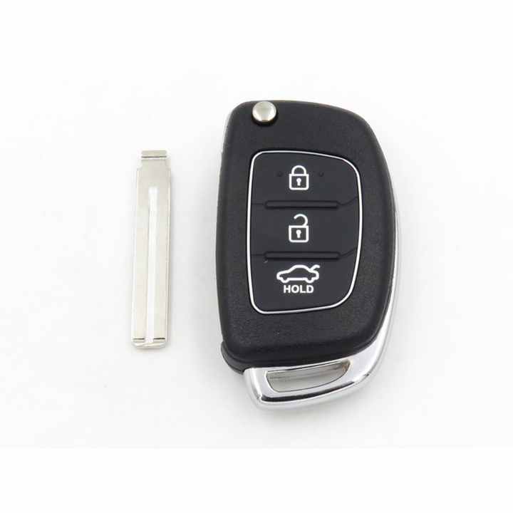 For Hyundai I20 I30 Ix20 Ix35 Ix45 Smart Key Shell with 3 Buttons and TOY48 Blade Battery on Circuit Board Without Transponder