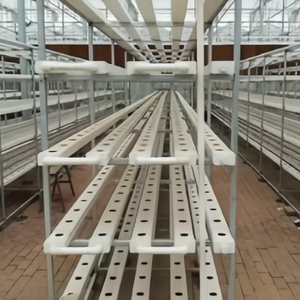 Grande serre de culture sans sol en PVC, système de culture hydroponique verticale NFT pour la laitue, les fraises, les cerises, les concombres - Product Image 5