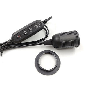 Himalayan Wire Plug E27 E14 Lamp Holder <strong>Dimmer</strong> Switch Black Wire US Wire <strong>2</strong>-pin Flat Insert <strong>Dimmer</strong> Customize Power Cord And Plug - Product Image 3