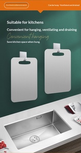 Honghui Rectangle <strong>Titanium</strong> <strong>Cutting</strong> <strong>Board</strong> 1.5mm Thick Non-Toxic Dishwasher Safe Eco-Friendly Anti-Mold Durable Chopping Block - Product Image 4
