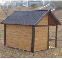 Hoge Kwaliteit Houten Outdoor Kattenopvang Grote Spar Hout Hondenkennel Hondenproducten Hondenhok