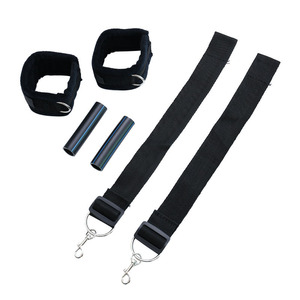 Menottes Carmen noires rondes, 4 pièces, jouet de bondage pour adultes, domination passionnée, accessoires intimes pour couples - Product Image 1