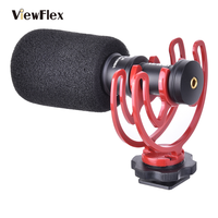 Microphone canon miniature cardioïde à condensateur électret ViewFlex VF-M10 pour l'enregistrement de diffusions, émissions de talk-show et programmes télévisés