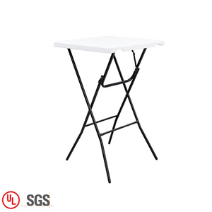 Barato y portátil/blanco Color HDPE ligero pequeña al aire libre plaza portátil plegable Bar mesa de cóctel - Product Image 1