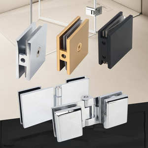 מעקה נירוסטה מרובעת מעקה זכוכית קליפ מקלחת ציר זכוכית זכוכית מהדלת שחור לקלחת דלת מקלחת - Product Image 2