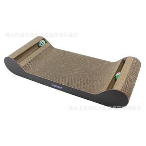 Rascador para gatos con ranuras para bolas, papel corrugado grueso de 60x25.5x9.5cm para afilar garras y jugar - Product Image 4