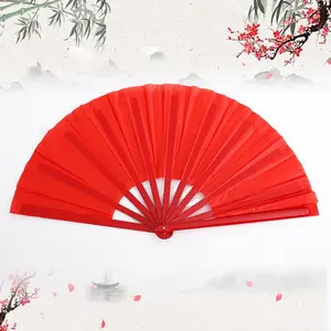 Bamboo Plastic Hand Craft Holding Foldable 33cm Length Fan Kong Fu Customised Clark Hand Fan For Promotion And Festival