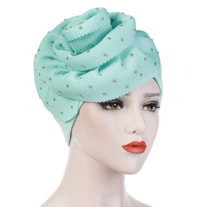 HZO-18122 fleur femmes Turban motif africain Head Wrap Beanie <span class=keywords><strong>Bonnet</strong></span> <span class=keywords><strong>chimio</strong></span> Cap perte de cheveux chapeau - Product Image 4