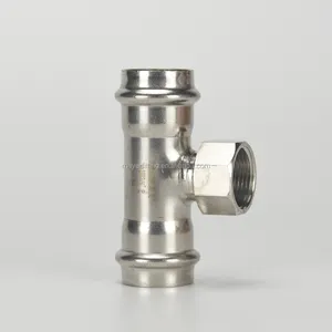 Plumbing Fittings Manufacturers High Quality Plumbing Materials Stainless Steel Threaded 304/316 Equal Tee Pipe Fittings For Water Supply