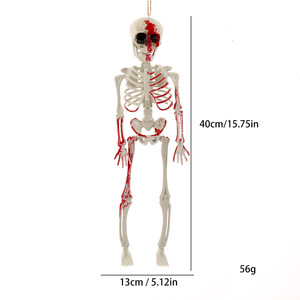 Di alta qualità cornice ossea scheletro di Halloween casa stregata decorazione di oggetti di scena 40cm di plastica umana realistica appesa ornamento - Product Image 5