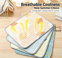 Tapis rafraîchissant transfrontalier pour animaux de compagnie, coussin de couchage en latex et soie glacée, tapis de sol rafraîchissant d'été pour chiens, chats et lits pour animaux