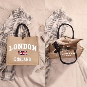 Sac à main en lin pour femmes, tendance, imprimable, logo personnalisable et lavable - Product Image 5
