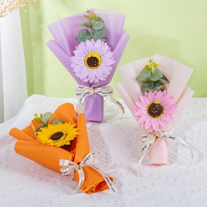 TC, venta al por mayor, Mini flores secas, plantas, ramos, decoración de boda, San Valentín, regalo del Día de la madre, jabón Artificial, ramo de girasol - Product Image 5