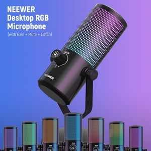 Microphone de jeu USB Neewer avec effet lumineux RVB, Plug & Play, fonctionnement silencieux et gain réglables en un <span class=keywords><strong>clic</strong></span>, CM24 - Product Image 2