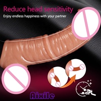 Anneau pénien en silicone réutilisable pour l'extension et l'épaississement du pénis, préservatif réaliste, agrandisseur, jouet sexuel masculin pour hommes et couples