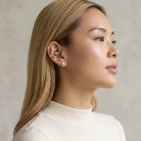Maina New ASTM F136 Titanium Cartilage Earrings CZ Leaves Internally Thread Labret Flat Back Earring Tragus Lip Piercing Jewelry
