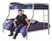 Lit superposé moderne en métal pour dortoir avec cadre solide Lit double pour dortoir à l'école