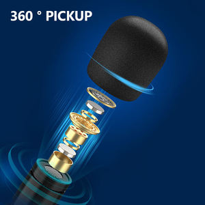 Mini micrófono inalámbrico de solapa Lavalier 2 en 1 clips Cancelación de ruido grabación altavoz BT para teléfono Android transmisión en vivo - Product Image 3