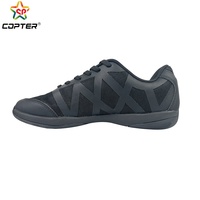 Chaussures de cheerleading pour filles, noires, bon marché, sans pitié, baskets de danse, respirantes, en microfibre, modèle COPTER 519, semelles en caoutchouc
