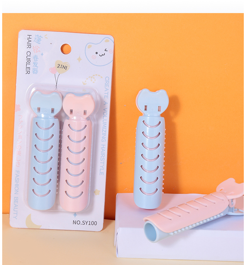 LMLTOP 2pcs Plastic Hair Volumizing Root Roller Set With Clips Custom Logo Natural Fluffy Hair Root Curlers Rollers Clip SY100