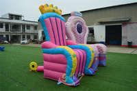 Fabrik besten Preis Benutzer definierte Krone Kinder aufblasbares Sofa bequem entspannen billig wirtschaft liche Couch Riesen werbung aufblasbaren Stuhl
