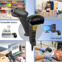 Xincode Handheld 1D Escáneres con cable USB 2D Lector de código de barras inalámbrico 2,4G QR Barcode Scanner Gun para escaneo logístico