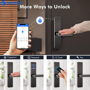TEDITON Serrure de porte intelligente pour porte en bois Serrure de porte intelligente sans clé en alliage d'aluminium avec empreinte digitale Serrure de porte intelligente - Product Image 2