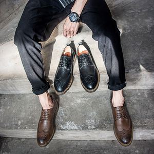 Chaussures Derby Brogue Haut de Gamme en Cuir Pleine Fleur pour Hommes, Imperméables, Respirantes, à Lacets, Imprimées au Laser, Semelle Souple en Caoutchouc, Idéales pour le Bureau et la Carrière - Product Image 6