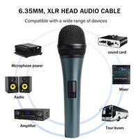 Microphone vocal dynamique E845S - Microphone XLR cardioïde professionnel à main pour le chant, les performances live et l'enregistrement en studio