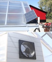Kits de ventilation d'air conditionné 60W DC, ventilateur d'extraction d'air chaud alimenté par panneau solaire, à fixer au mur ou à la fenêtre, outils de ventilation